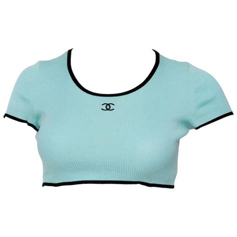 chanel long sleeve crop top